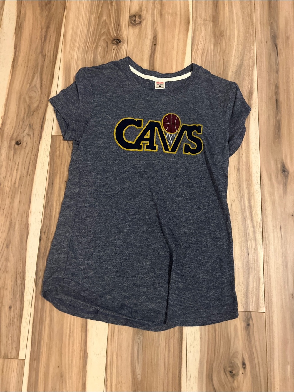 HOMAGE Navy Blue CAVS womens Short Sleeve Tee